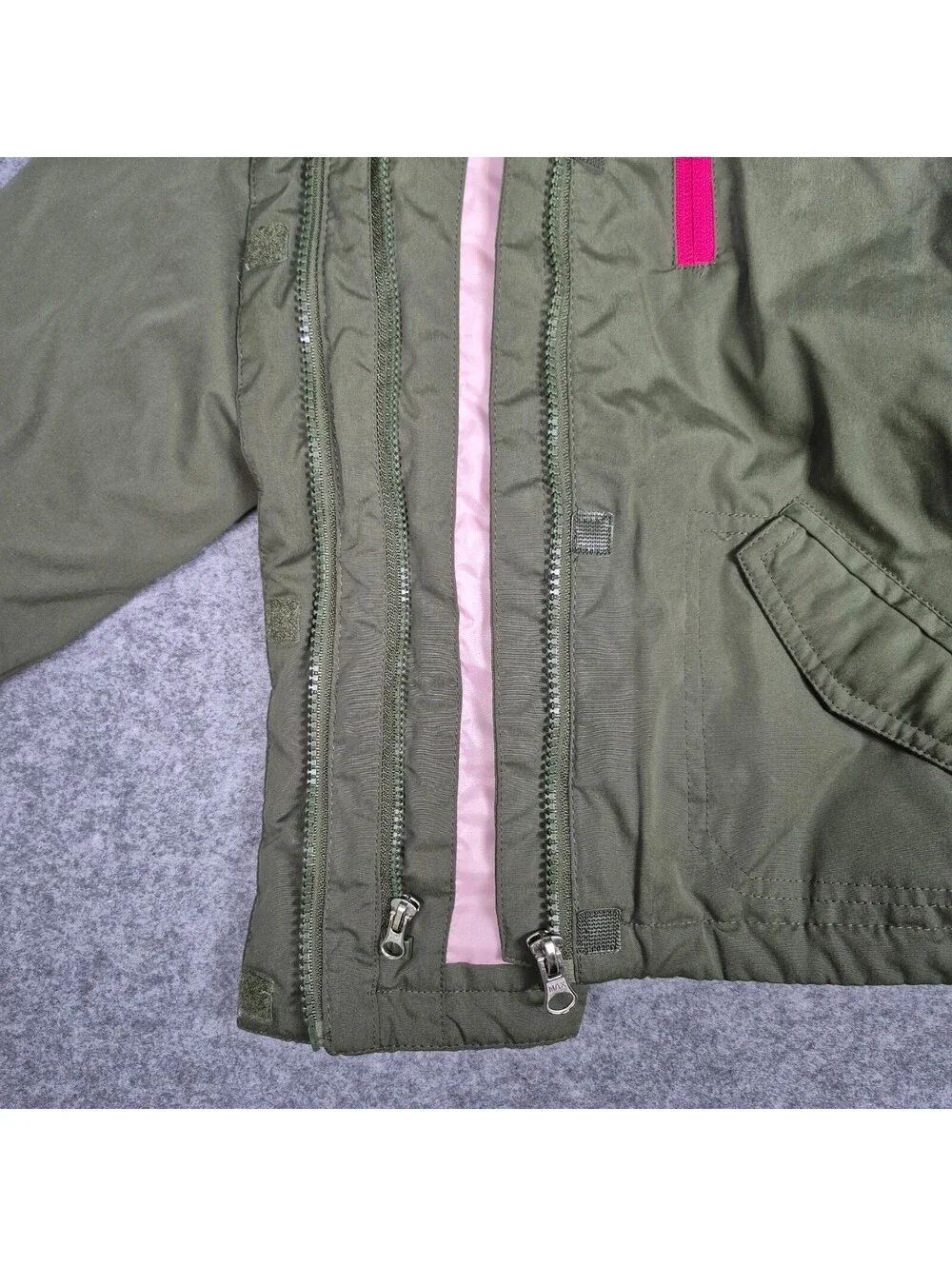 Wonder Nation Toddler Jacket 4T Khaki Green Pink Warm Cozy Lined